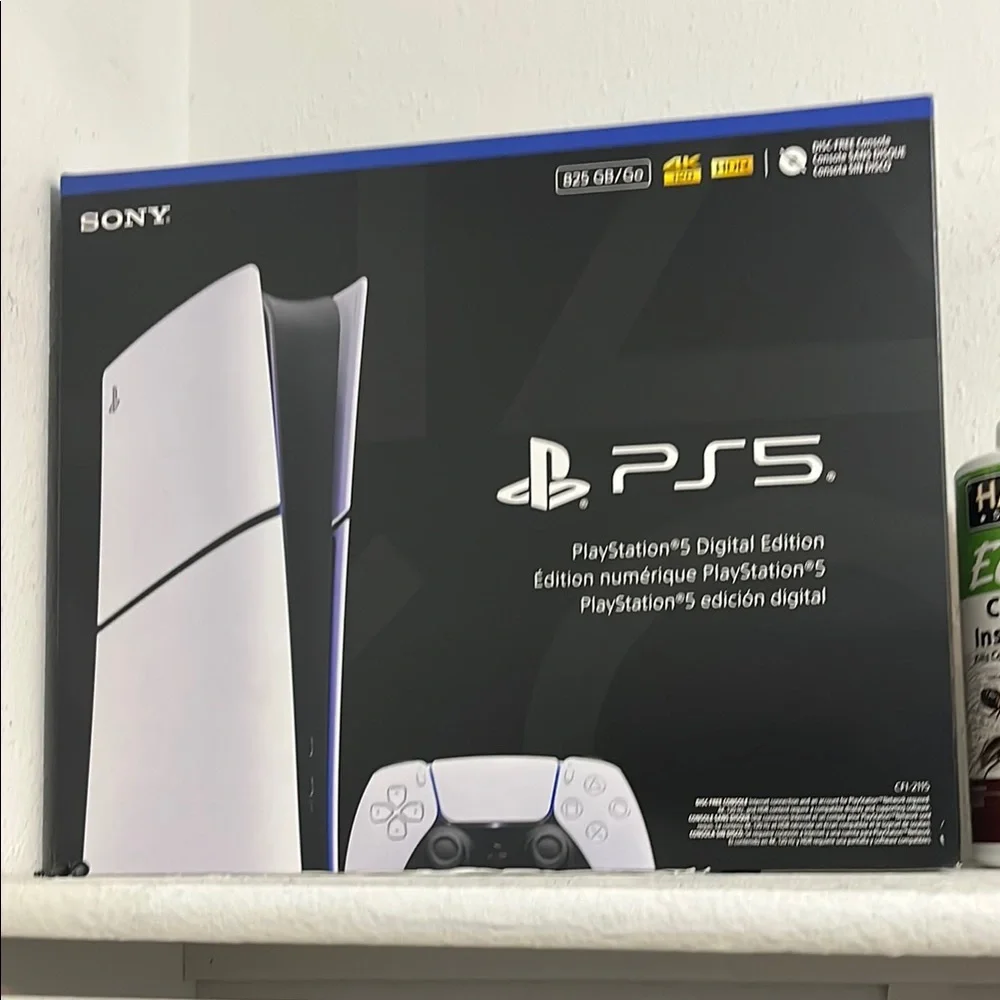Sony White and Black PlayStation 5 Console with Black Controller
